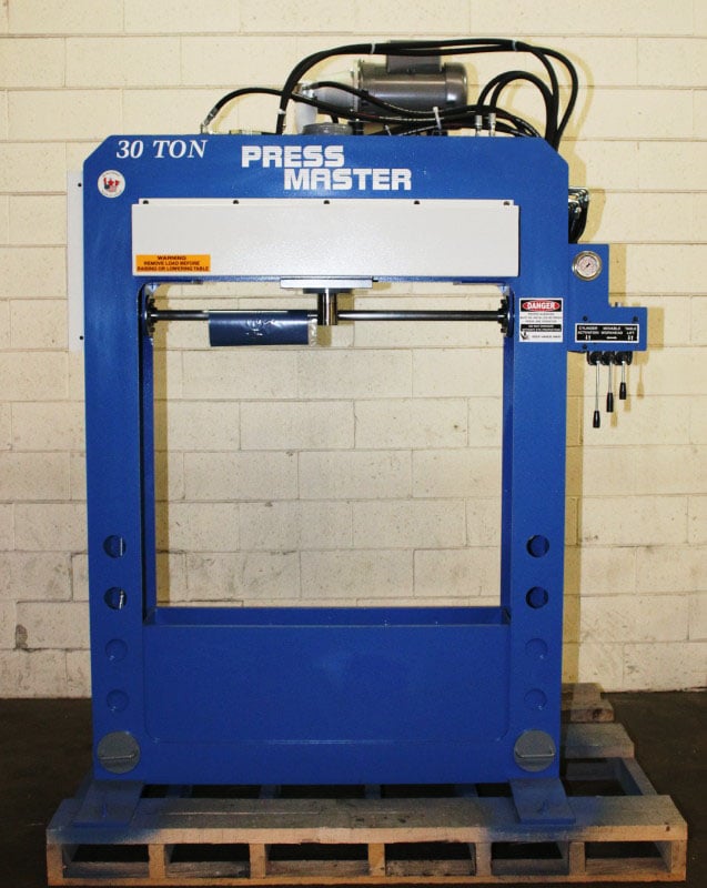 30 Ton, Press Master #HFP-30MWH, 12" stroke, 5" bore, powered movable work head, #154121 - Image 2
