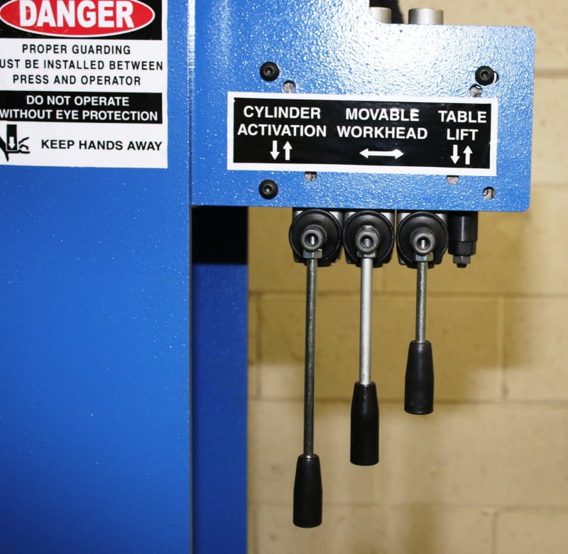 30 Ton, Press Master #HFP-30MWH, 12" stroke, 5" bore, powered movable work head, #154121 - Image 4