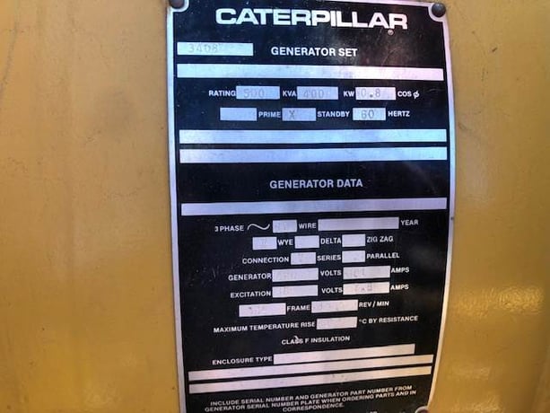 380 KW Caterpillar #3408, diesel generator set, 1000 hours, expanded tank & heat exchanger, 1988 - Image 7