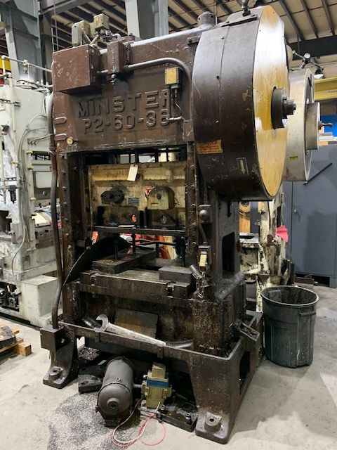 60 Ton, Minster #P2-60-36 Piecemaker, 2" stroke, 14" Shut Height, 25" x36" bed, 0-375 SPM, remanufactured - Image 1