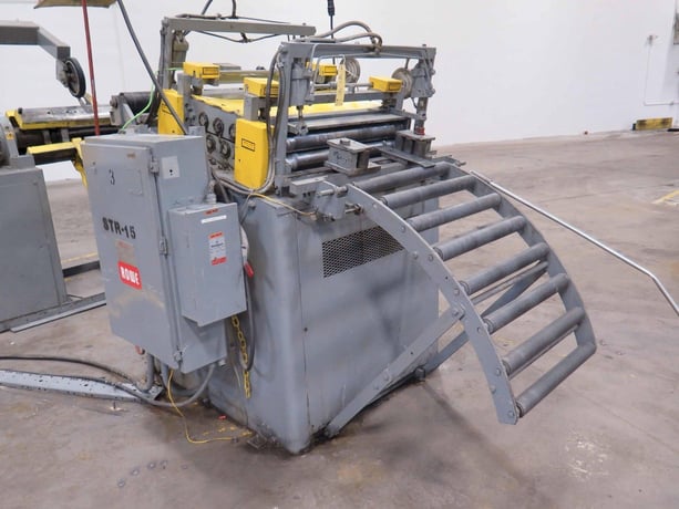 10000 lb. Rowe #PM-FAC123-230, servo feed line, 30" W x .135", uncoiler, straightener, 1995, #14039J - Image 7