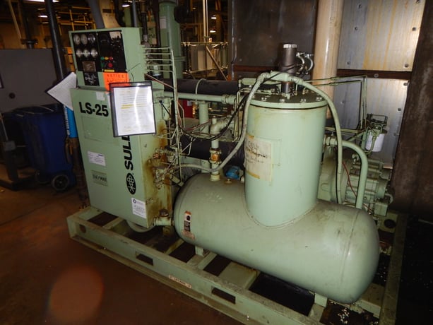 Sullair #LS-150WCWC, air compressor rotary screw/sliding vane, 100/110 psig - Image 2