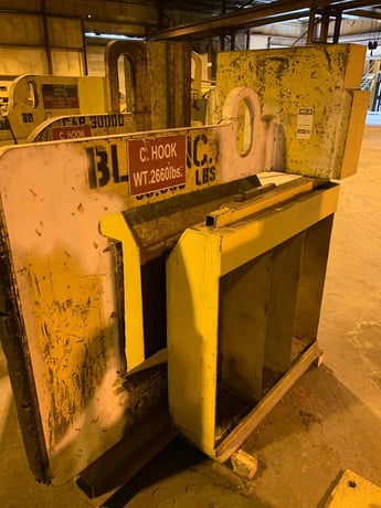 30000 lb. BLP #CS-30-60-36-30, coil lifting " C" hook with stand, 60" width, S/N BLP0210-C, 1997 - Image 1