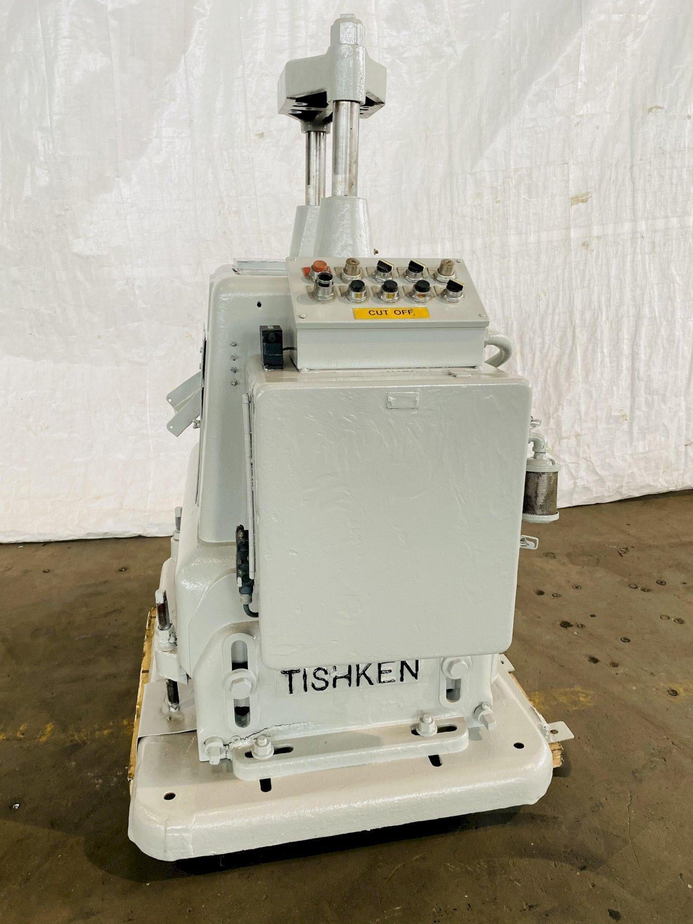 18 Ton, Tishken #CO-6-HWA, 2-post cut-off press, 2 stroke, 2" post diameter, 12" between posts, 5" cut width - Image 1