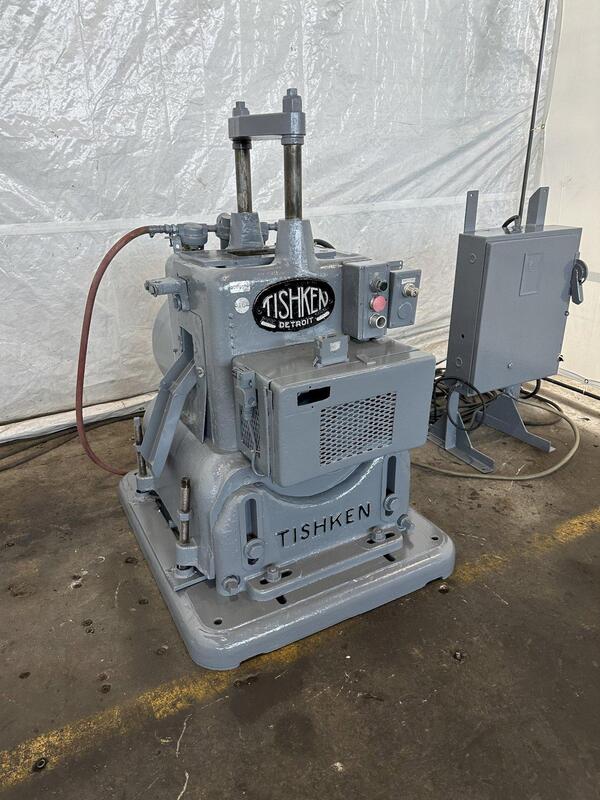 18 Ton, Tishken #CO-6H2, cut off press, 2 stroke, 4" cut width, 12" die rail length, 8 between posts, scrap - Image 2