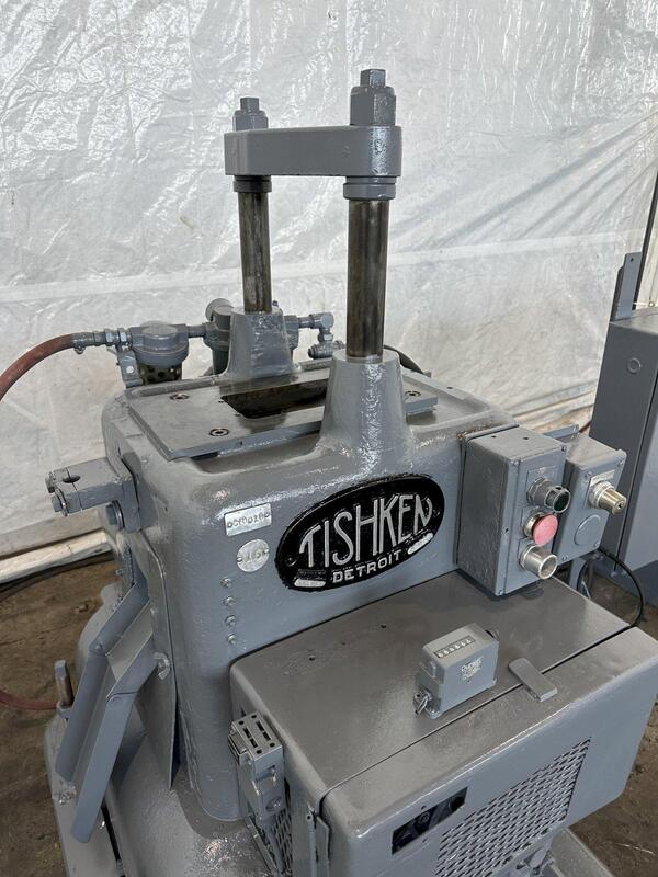 18 Ton, Tishken #CO-6H2, cut off press, 2 stroke, 4" cut width, 12" die rail length, 8 between posts, scrap - Image 3