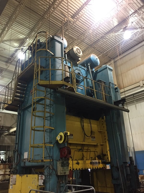 1000 Ton, Niagara #SE2-1000-108-60, straight side press, 20" stroke, 30"/42" Shut Height, 18 SPM, 76" x 74" - Image 2
