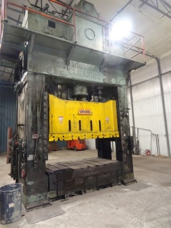 650 Ton, USI Clearing #S4-650-108-64, straight side 4-point press, 18" stroke, 48" Shut Height, 14" adjustment - Image 5
