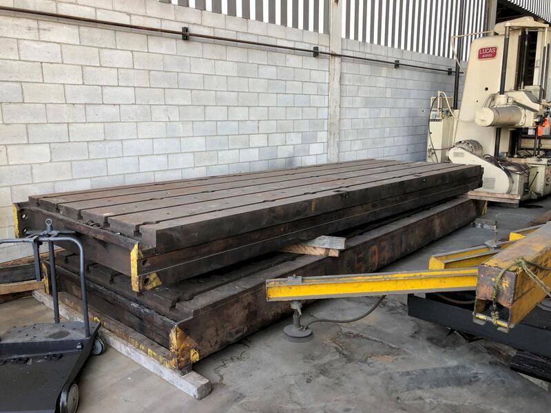 77" x 226" x 13-3/4" T-slotted layout table, 5 t-slots - Image 1