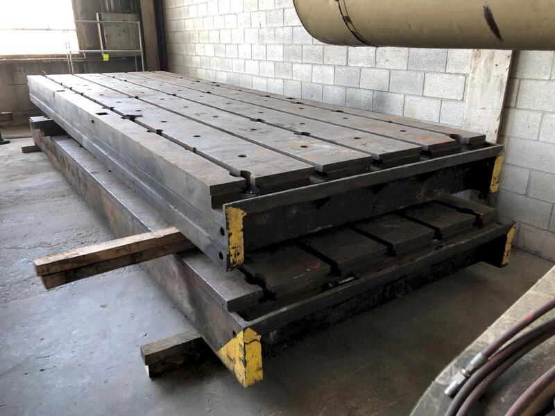 77" x 226" x 13-3/4" T-slotted layout table, 5 t-slots - Image 3