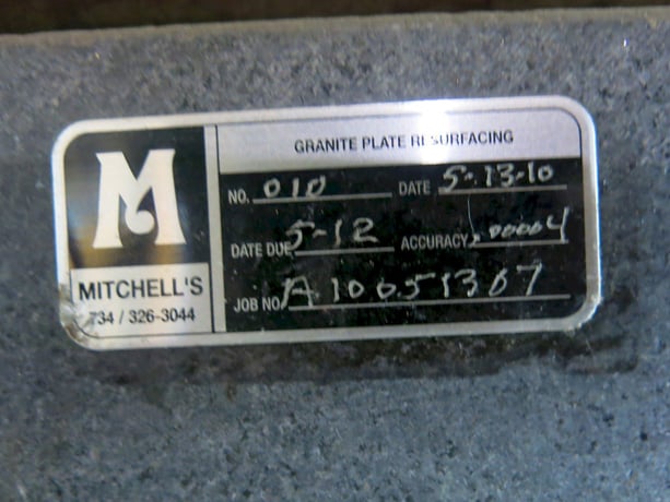 24" x 36" x 5" Mitchell Black Granite Surface Combustion Plate - Image 2