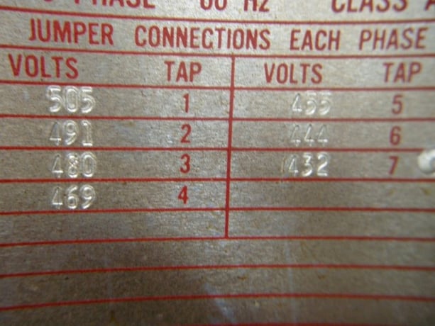 15 KVA 480 Primary, 208/120 Secondary, General Electric #9T23B3871 transformer - Image 3