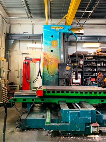 5" Giddings & Lewis #PMC-5, horizontal boring mill, 48" x96" table, Numeriread 3-Axis digital read out, 1970 - Image 8