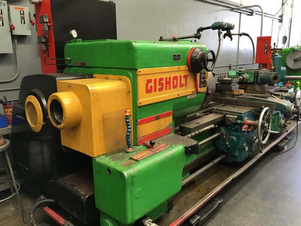 No. 3L Gisholt, turret lathe, 3-jaw 21" chuck, hexagon turret, 28.5" swing, 21.75" swing over cross slide, 50 - Image 1