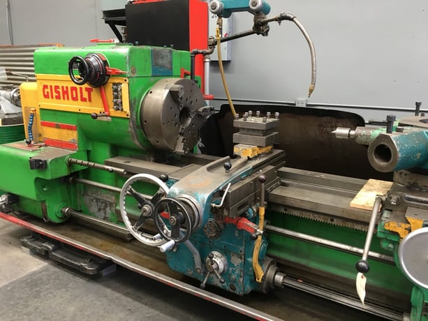 No. 3L Gisholt, turret lathe, 3-jaw 21" chuck, hexagon turret, 28.5" swing, 21.75" swing over cross slide, 50 - Image 4