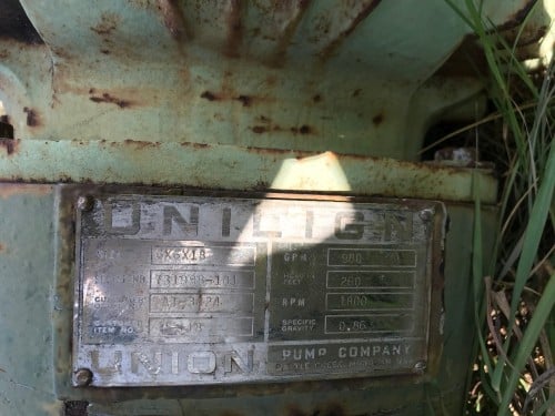 980 GPM @ 260' TDH, Union, 6x6x18 VLK Inline, 1800 RPM, #CUP-203 - Image 1