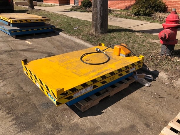 2000 lb. Work Positioner, Lift Products #LPT3W-020-36, 43" platform, 7.25" lower height, 43" raised height - Image 1