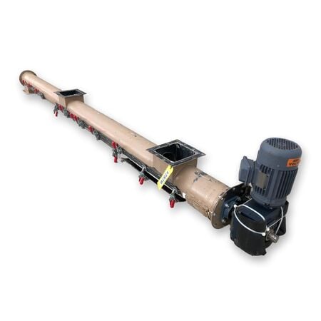 7" diameter x 11' long, Tubular screw auger conveyor, #17579 - Image 1