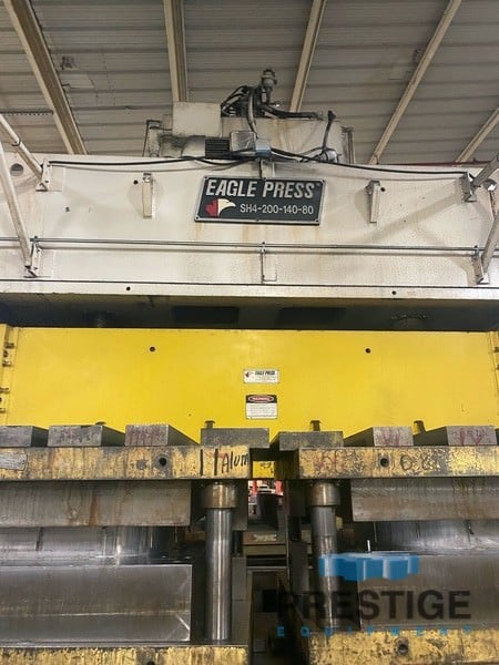 200 Ton, Eagle #SH4-200-140-80, 140" x80" bed, 12" stroke, 24" Shut Height, 2004, #30689 - Image 3