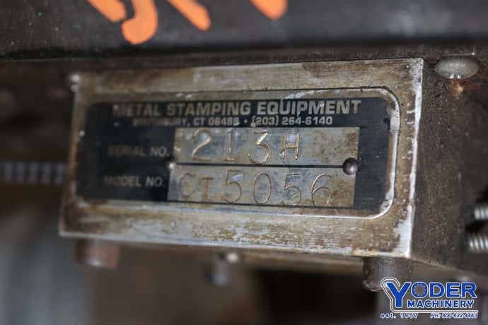 5000 lb. Metal Stamping Equipment #CT5060, pallet style decoiler, 3/4 HP, #72958 - Image 6