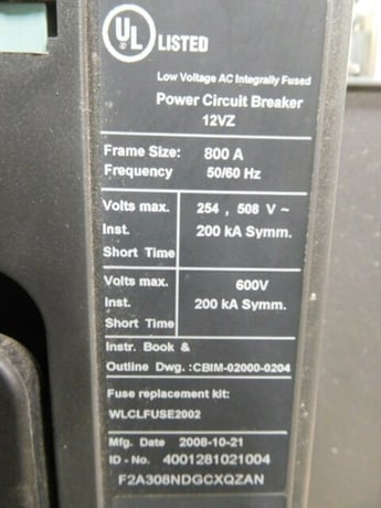 800 Amps, Siemens, WLF2A308, Integrated cubicle bus power circuit breaker, with Siemens ETU745 trip unit - Image 10