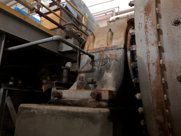 9' x 21' 8.5" Fuller Traylor, ball mill, 21 RPM, loading spiral, slit wall, rubber lining - Image 4