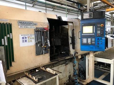 Newall CNC angle head grinder, Siemens 840D, Marposs E9 gauging system, full enclosure, headstock with - Image 1