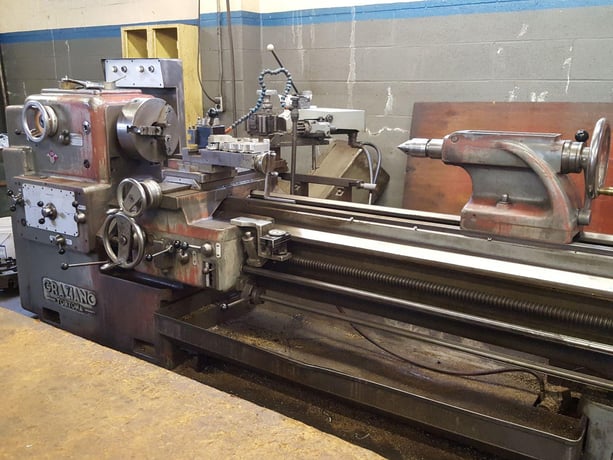 27.8" x 80" Graziano #Sag-20, gap bed lathe, 2-1/4" spdl hole, 10 HP, steady rests, folloow rest, 1972 - Image 1