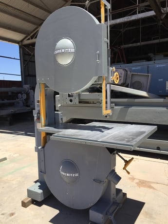35" x 12" Tannewitz #G3SE, vertical band saw, 36" wheel diameter, S/N 14715 - Image 1