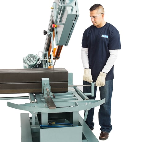 Ellis #4000, double miter band saw with vise quick adjusting screw type, new - Image 5