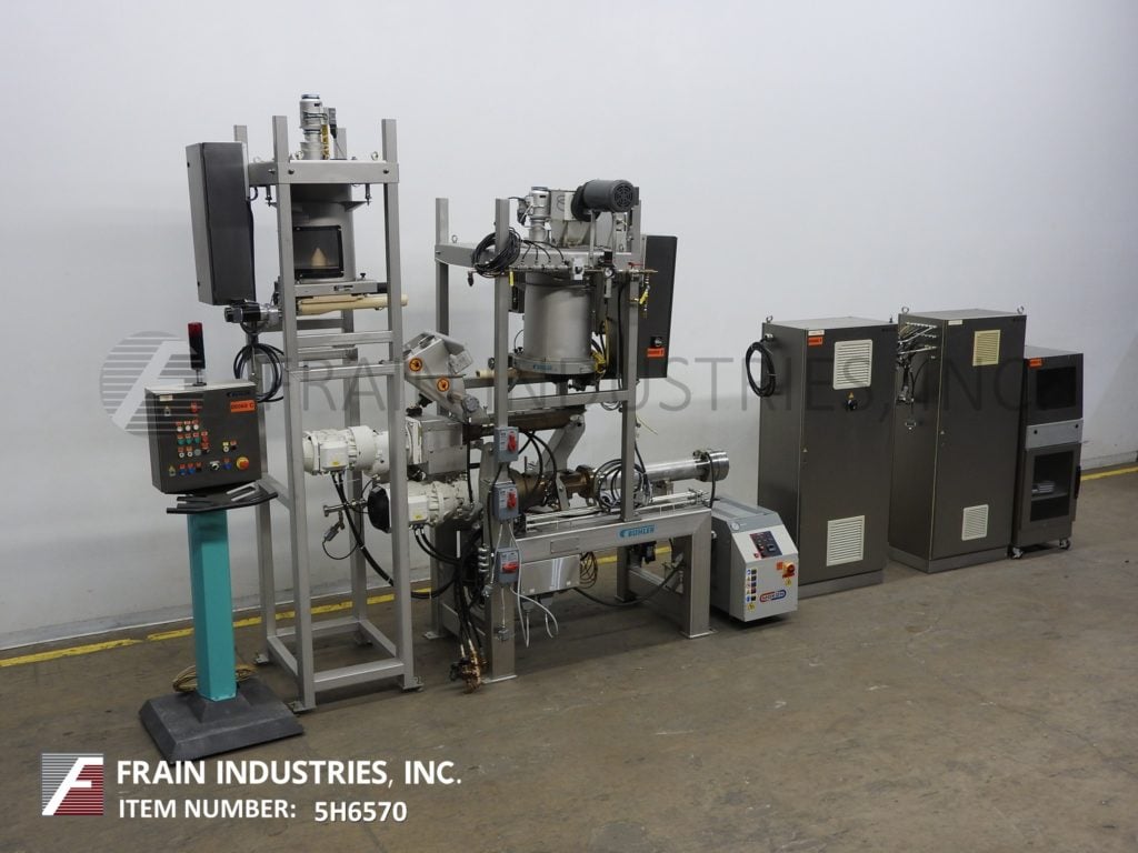 Buhler-Maig #M-MN-400, inline, single screw extruder with product portioner, Allen-Bradley CPU - Image 1
