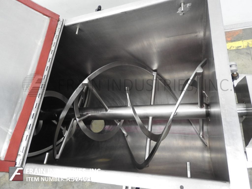 44 cu.ft. Stainless Steel, double ribbon mixer, (2) 17" OD product ports with covers - Image 2
