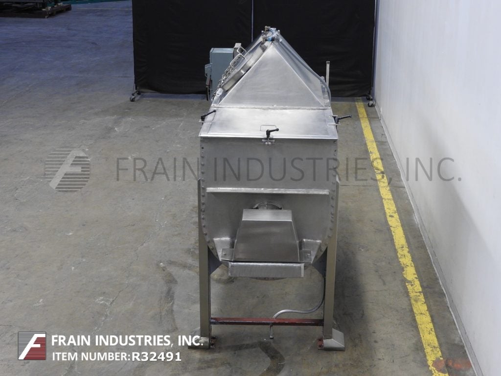 44 cu.ft. Stainless Steel, double ribbon mixer, (2) 17" OD product ports with covers - Image 3