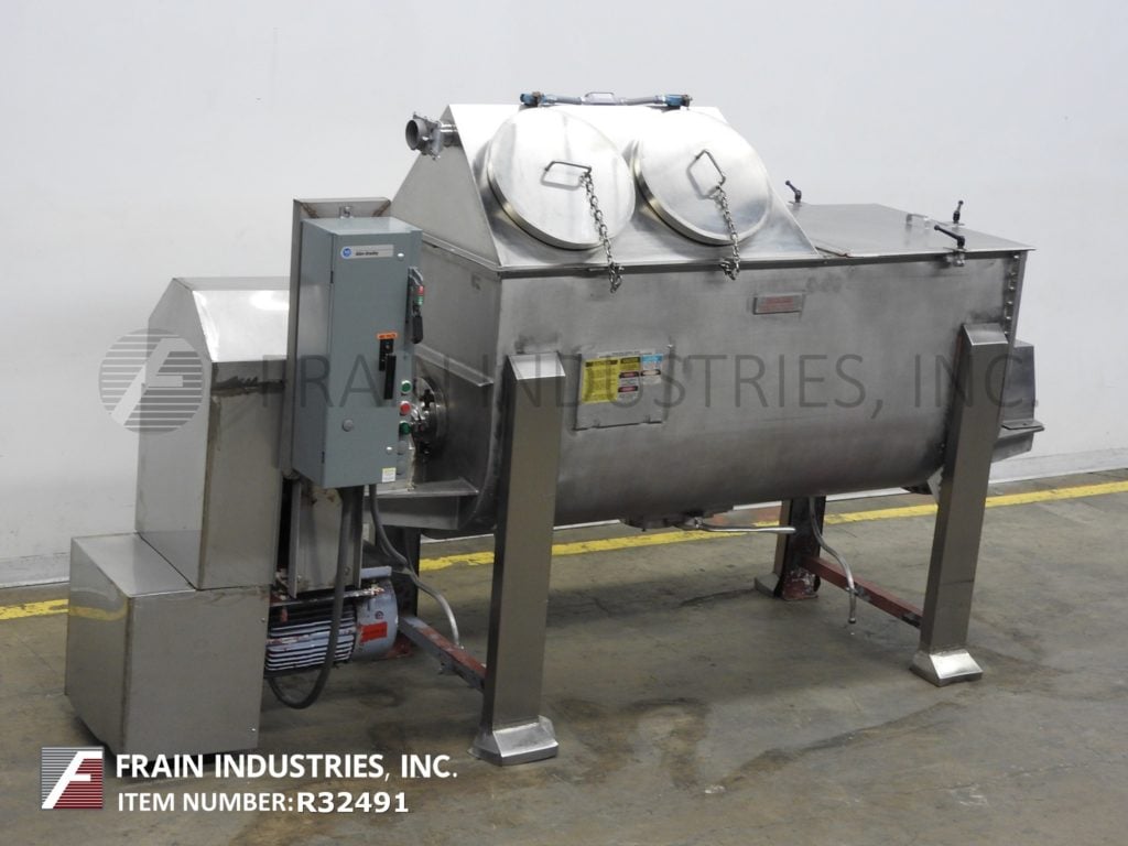 44 cu.ft. Stainless Steel, double ribbon mixer, (2) 17" OD product ports with covers - Image 5