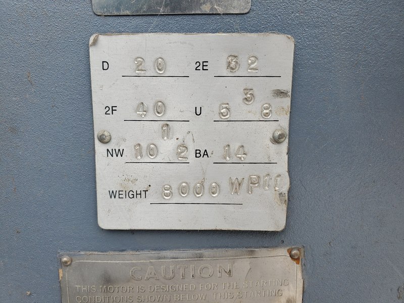 500 HP 505 RPM U.S. Motors, Frame 7007S, weather protected enclosure type 2, BB, rebuilt, 4160 Volts - Image 2