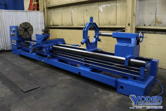 40"/50" x 192" Micm engine lathe, 22" swing over cross slide, 4-jaw 32" chuck, 3" spindle hole, taper - Image 2