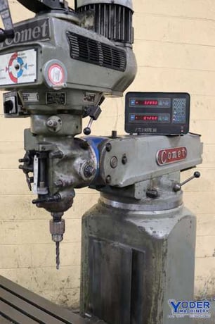 Comet #3KV, vertical mill, 10" x50" table, 3 HP, digital read out, power draw bar, 60-4250 RPM, #71446 - Image 4