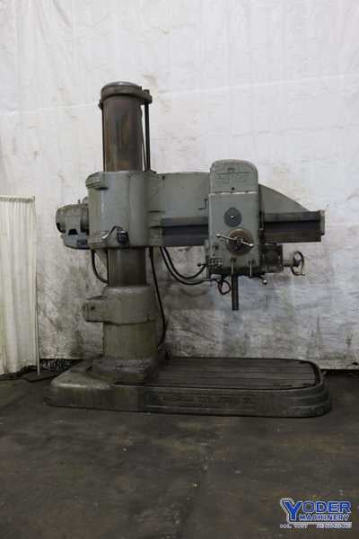 5' -13" American radial drill, 36" x72" base, 10 HP, power elevation & clamping, #71447 - Image 2