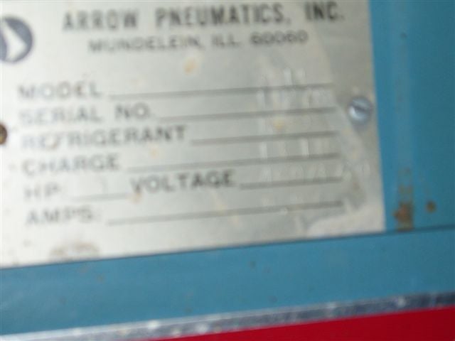 Arrow #3511, air dryer, R-32, 3 HP, S/N #11278 - Image 5