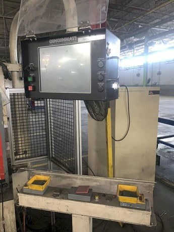 175 Ton, Cincinnati #175FMI, hydraulic CNC press brake, upgraded touchscreen controls, 10' overall, 1032" - Image 10