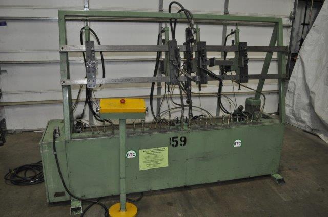 BTC, multi-head wire bender, 4 adj heads, 7' head travel, center clamp station, indexing - Image 1