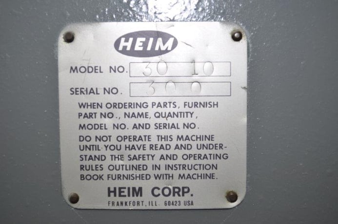 30 Ton, Heim #30-10, 10' overall, 9" between housing, 3" stroke, 9" Shut Height, 3" adj., air clutch & brake - Image 6