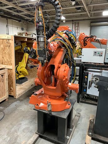 ABB, IRB 2400, robotic laser welding cell w/dual ABB IBRP 2000L dual trunnions, 2007 - Image 1