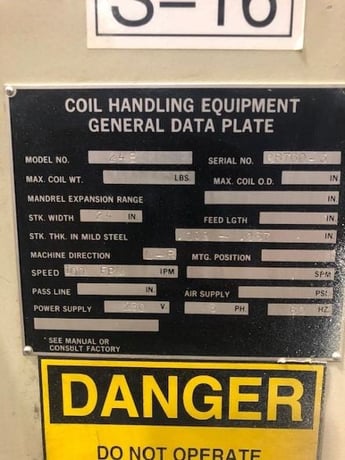 10000 lb. CWP, 24" x .067" capacity, 14"-22" ID, 72" OD - Image 5
