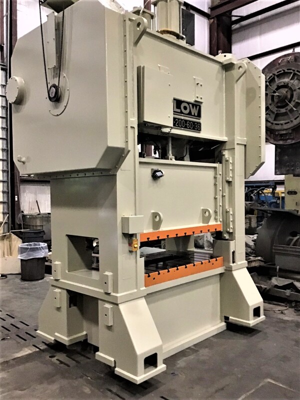 200 Ton, Blow #SC2-200-60-36, 5" stroke, 16" Shut Height, 6" adj, 60" x36" bed, 30-90 SPM, air clutch & - Image 2