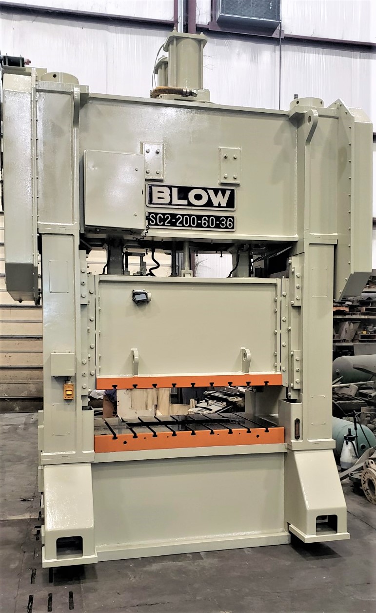 200 Ton, Blow #SC2-200-60-36, 5" stroke, 16" Shut Height, 6" adj, 60" x36" bed, 30-90 SPM, air clutch & - Image 3