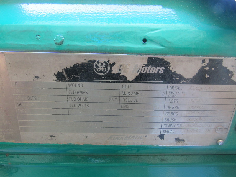 500 HP 1150/1800 RPM General Electric, Frame CD6157, SPFG, BB, 500VA, 150/300VF - Image 2