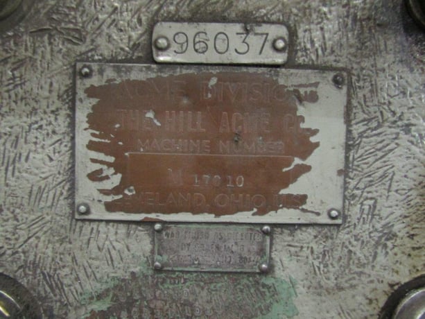 3" Acme Hill #XN, upsetter, 22" D x 14" W x 19-1/4" L die, 5" die opening, 12" stroke, 630 ton, 30 HP, 1942 - Image 5