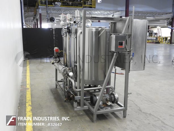 Sani-Matic #CIP2S-25-P-ST, CIP system, (2) 30" OD x 48" High approx 125 gallon, Stainless Steel, single wall - Image 2