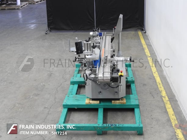 Tronics #S3M, inline, pressure sensitive, wrap labeler, swivel head control panel has touch pad controls with - Image 4